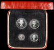 London Coins : A159 : Lot 959 : Maundy Set 1985 ESC 2602 UNC and lustrous with some very light toning in places, in a dated red squa...