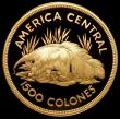 London Coins : A160 : Lot 1053 : Costa Rica 1500 Colones 1974 Conservation Series KM222 Gold Proof FDC in a plastic capsule
