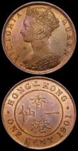 London Coins : A160 : Lot 1126 : Hong Kong 1 Cent (2) 1901H KM#4.3 UNC and nicely toned, the reverse with traces of lustre, 1904H KM#...