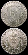 London Coins : A160 : Lot 1623 : 19th Century (2) Yorkshire Sixpence - Hull 1811 Davis 17 NVF, toned, Shilling Yorkshire - Leeds Lord...