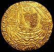 London Coins : A160 : Lot 1974 : Noble Richard II Calais Mint, French Title omitted, shows trefoil ? over sail, unclear due to shorta...