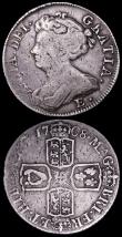 London Coins : A160 : Lot 2514 : Shillings (2) 1702 First Bust ESC 1128 Fine/Good Fine the reverse with a tone spot, 1708 E* ESC 1145...