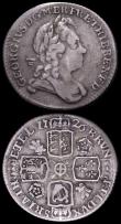 London Coins : A160 : Lot 3064 : Sixpences (2) 1726 Small Roses and Plumes ESC 1602 Near Fine, comes with old Baldwins ticket from 19...