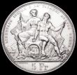 London Coins : A160 : Lot 3486 : Switzerland 5 Francs Shooting Thaler 1883 Lugano X#S16 Bright AU/EF