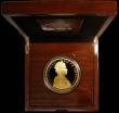 London Coins : A160 : Lot 765 : Ten Pounds 2012 The Queen's Diamond Jubilee 5oz. Gold Proof FDC in the wooden box of issue with...
