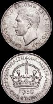 London Coins : A161 : Lot 1078 : Australia Crown 1938 KM#34 GVF the obverse with contact marks, Greece 30 Drachmai 1964 Constantine a...
