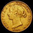 London Coins : A161 : Lot 1088 : Australia Sovereign 1858 Marsh 363, KM#4, the gap in the 5 filled between the top and the curve, Fin...
