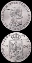 London Coins : A161 : Lot 1192 : German States (2) Prussia 4 Groschen 1804A KM#370 UNC with minor haymarks, Brunswick-Wolfenbuttel 1/...