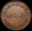 London Coins : A161 : Lot 1243 : Ireland Penny Token 1858 William Hodgins Banker Cloghjordan VF the reverse with floral design IRELAN...