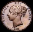 London Coins : A161 : Lot 1818 : Penny 1853 Copper Proof with Reverse upright, Peck 1502 UNC and attractively toned the reverse with ...