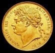 London Coins : A161 : Lot 1933 : Sovereign 1825 Laureate Head Marsh 9 GEF/AU with some light contact marks on prooflike fields, sharp...