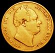 London Coins : A161 : Lot 1945 : Sovereign 1836 N of ANNO struck in shield Marsh 20A, S.3829B, VG/Fine, the reverse with some thin sc...
