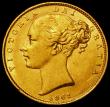 London Coins : A161 : Lot 1979 : Sovereign 1862 Narrow Date, E over blundered E in DEF, as S.3852D GVF