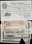 London Coins : A162 : Lot 102 : Treasury, Bank of England & Provincial (13), Bradbury 10 Shillings T12.1, Warren Fisher 10 Shill...