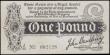 London Coins : A162 : Lot 107 : Bradbury One Pound T3.3 issued 1914, series J/25 002128, (Pick347), pressed about EF, looks better