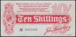 London Coins : A162 : Lot 108 : Bradbury Ten Shillings T9 issued 1914, series A/11 225620, (Pick346), pressed VF looks a lot better 