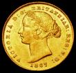 London Coins : A162 : Lot 1120 : Australia Sovereign 1867 Sydney Branch Mint Marsh 372 GVF/NEF and lustrous with some contact marks