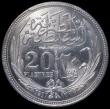 London Coins : A162 : Lot 1154 : Egypt 20 Piastres 1917 AH1335 KM#321 Lustrous UNC in a PCGS holder and graded MS64