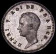 London Coins : A162 : Lot 1162 : France Quarter Franc 1833 Henry V Pretender Coinage X#22 UNC with attractive old toning
