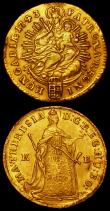 London Coins : A162 : Lot 1227 : Italian States - Venice Zecchino undated (1779-1789) Paul Renier KM#714 VF creased, Hungary 1743KB M...