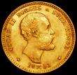 London Coins : A162 : Lot 1250 : Norway 10 Kroner Gold 1902 KM#358 EF/NEF, a scarce denomination and a one-year type