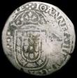 London Coins : A162 : Lot 1263 : Portugal 500 Reis Countermarked issue, undated (1663) Countermark type III KM#437.3 Countermark and ...