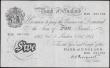 London Coins : A162 : Lot 133 : Peppiatt Five Pounds white note B255 dated 5th October 1944, series E29 051105, London issue, thicke...
