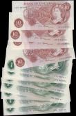 London Coins : A162 : Lot 141 : Bank of England (27), O'Brien 1 Pound (17) B281 & B282, 3 x first series notes with highest...