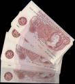 London Coins : A162 : Lot 144 : Fforde Ten Shillings (68), Fforde B310 issued 1967 a consecutively numbered run of last series notes...
