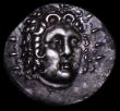 London Coins : A162 : Lot 1564 : Greece, Rhodes ((88-43 BC) silver trihemidrachm, weighs 4.25 grams. Obv. head of Helios three quarte...