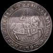 London Coins : A162 : Lot 1588 : Crown Edward VI 1551 S.2478 mintmark y Fine, the obverse with a darker toning area at the top