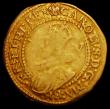 London Coins : A162 : Lot 1592 : Gold Crown Charles I Group B/C mule, Reverse with Oval shield and CR at sides S.2713A mintmark Rose ...