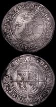London Coins : A162 : Lot 1596 : Groat Mary S.2492 mintmark Pomegranate VG/Fine, Shilling Edward VI Fine silver issue S.2482 mintmark...