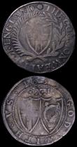 London Coins : A162 : Lot 1626 : Shilling 1655 or 1653 (upper part of last digit not visible) VG or better with old toning, Halfgroat...