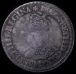 London Coins : A162 : Lot 1631 : Shilling Elizabeth I Milled Coinage , undated, large flan size of 32mm, decorated dress, S.2590, min...