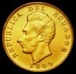 London Coins : A162 : Lot 1651 : Ecuador 10 Sucres Gold 1899 Birmingham JM KM#56 VF Ex-Jewellery