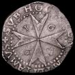 London Coins : A162 : Lot 1681 : Malta 3 Tari 1649 KM#66 VF on a slightly irregularly shaped flan, a very rare type, currently lists ...