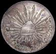 London Coins : A162 : Lot 1689 : Mexico 8 Reales 1828 Pi JS San Luis Potosi Mint, plain date, KM#377.12 NEF/GVF with a tone spot on t...