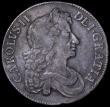 London Coins : A162 : Lot 1709 : Crown 1673 Third Bust, VICESIMO QVINTO ESC 47, Bull 390 Fine with grey tone