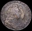 London Coins : A162 : Lot 1716 : Crown 1692 2 over inverted 2 QVINTO edge, ESC 85 VF with many fine scratches on the surfaces and on ...