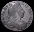 London Coins : A162 : Lot 1717 : Crown 1700 DECIMO TERTIO D of DECIMO over reversed D, ESC 98, Bull 1011 VG/NF with even grey toning,...