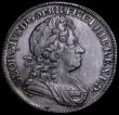 London Coins : A162 : Lot 1720 : Crown 1723 SSC ESC 114, Bull 1545 GVF with an old grey tone, the obverse with a series of fine scrat...