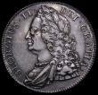 London Coins : A162 : Lot 1723 : Crown 1743 Roses ESC 124, Bull 1667 strong VF with a small spot on the portrait and a small x-shaped...