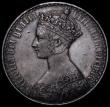 London Coins : A162 : Lot 1731 : Crown 1847 Gothic UNDECIMO ESC 288, Bull 2571 GVF with a scratch on the obverse