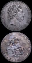 London Coins : A162 : Lot 1747 : Crowns (2) 1821 SECUNDO ESC 246, Bull 2310 VF with some contact marks, Ex-Reeves Auction 2/7/1976 Lo...