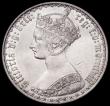 London Coins : A162 : Lot 1750 : Florin 1858 Narrow ccc, No Stop after date, ESC 816, Bull 2839 NEF and lustrous the obverse with som...