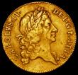 London Coins : A162 : Lot 1751 : Guinea 1668 Third Laureate Bust S.3342 NVF with some light haymarks, our archive database, stretchin...