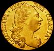 London Coins : A162 : Lot 1778 : Guinea 1777 S.3728 H (before REX) struck over a lower H, NEF and lustrous with some contact marks, t...