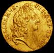 London Coins : A162 : Lot 1799 : Half Guinea 1695 Early Harp S.3466 GVF with two edge nicks, the obverse with some old scuffs 