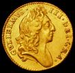 London Coins : A162 : Lot 1800 : Half Guinea 1695 Early Harp S.3466 NVF with some slight weakness on the side of the French shield